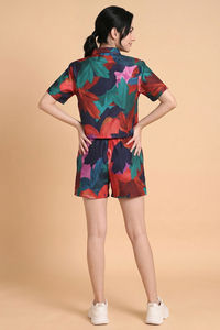 Zivame Woven Loungewear Short Set - Evening Blue — thumbnail 2